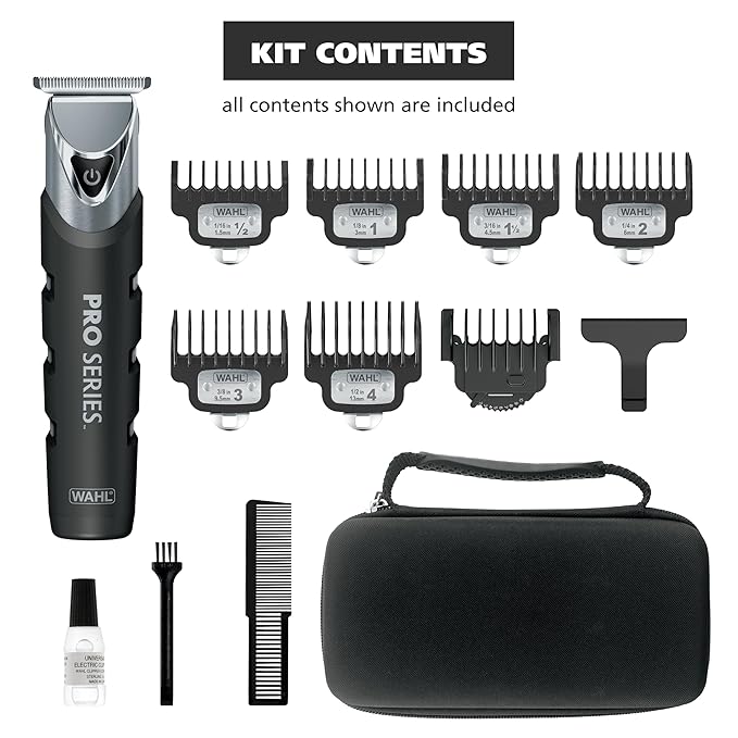 Wahl USA Pro Series Forever BladeTM Stainless Steel Cordless Rechargeable Beard Trimmer for Men with No Slip Grip &amp USB Charge – Model 3026017