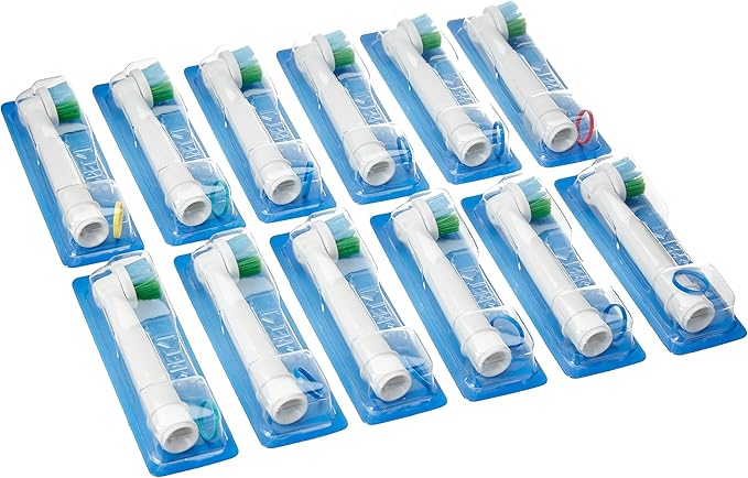 Oral-B Precision Clean Electric Toothbrush Head with CleanMaximiser Technology Excess Plaque Remover Pack of 12 Toothbrush Heads Suitable for Mailbox White