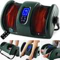 Best Choice Products Heated Shiatsu Foot Massager for Pain Relief Plantar Fasciitis Neuropathy Blood Circulation w/Compact Design - Dark Green