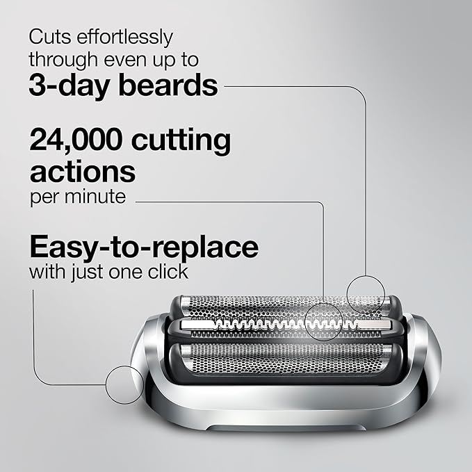 Braun Series 7 New Generation Electric Shaver 73s Replacement Head Compatible with 7020s 7025s 7085cc 7027cs 7071cc and 7075cc Shavers (Pack of 2)