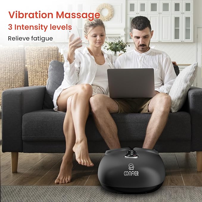 COMFIER Back Massager with Heat &amp Upgrade Foot Massager