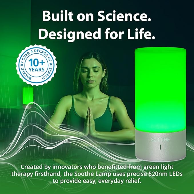 Soothe - 520nm Narrow-Band Green Light Lamp by Gamma - Migraine Headache Relief - Pain Relief