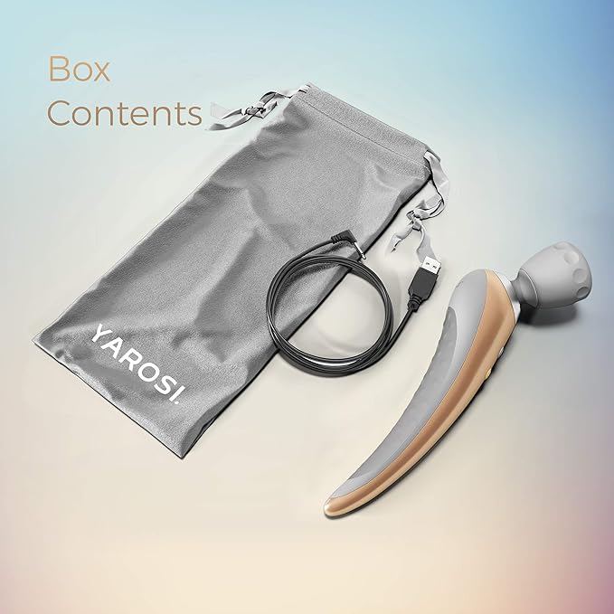 Yarosi Pro Best Massage Wand Most Powerful Premium Handheld Massager Cordless Waterproof Rechargeable Memory and Travel Lock Functions - for Muscle Aches and Sports Recovery Gold