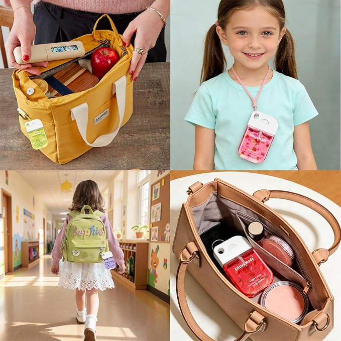 Hand Sanitizer Spray 5Pack Spray Hand Sanitizer Travel Size With Keychain Scented Power Mist Teen Girl Gifts1.35FL.OZ(WatermelonLemonStraberryCitrusOcean