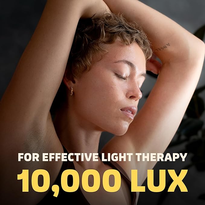 Circadian Optics Lattis Bright Light Therapy Desk Lamp | As Seen On Shark Tank | 10000 LUX UV-Free Full-Spectrum LEDs | Art Deco Designer | Sunlight Lamp for Seasonal Blues Focus Energy &amp Sleep
