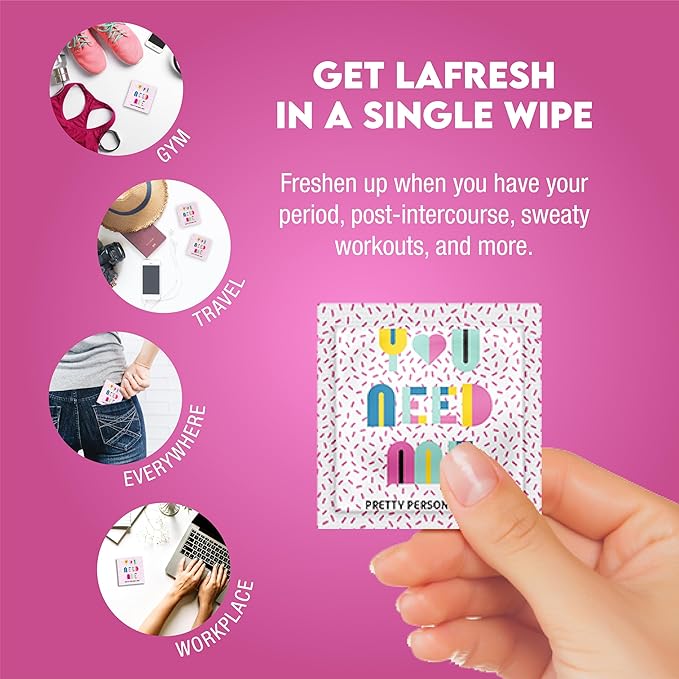 LA Fresh Feminine Wipes with Aloe Vera Chamomile Extract Cucumber and Vitamin E - Pack of 200ct Wipes for Women