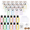 Frienda 24 Sets Wedding Hand Sanitizer Gift Set Travel Size Hand Sanitizers Gel Gift Bulk Mini Sanitizer for Wedding Baby Shower Home Appreciation Gifts for Guest Christmas Party Favor Bag Suffer