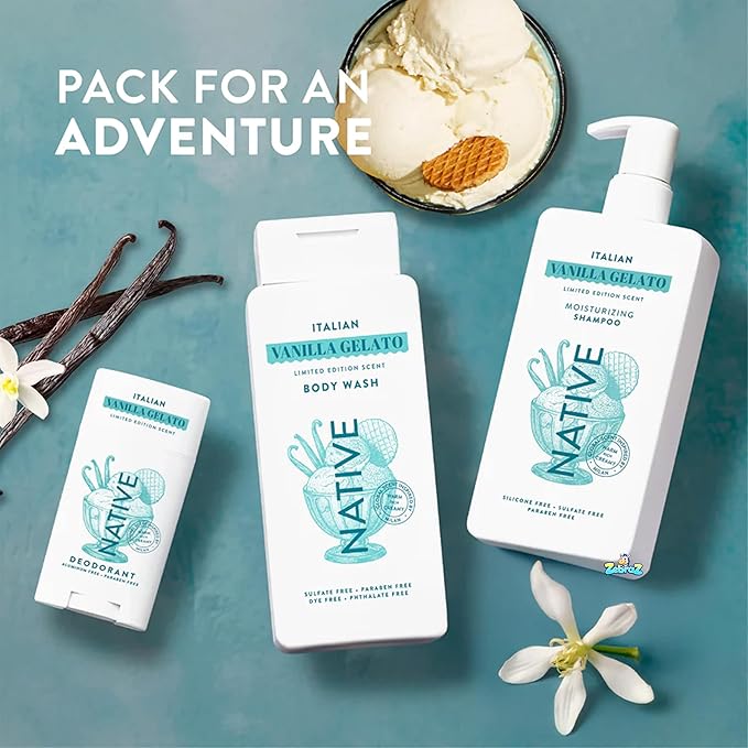 Native - Passport Limited Edition Global Flavors Sulfate-Free Body Wash - Italian Vanilla Gelato - 18 fl oz - Pack Of 02