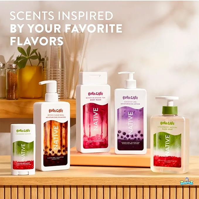 Native Body Wash Limited Edition Brown Sugar Boba Sulfate Free Body Wash for Women &amp Men Boba Café 18 fl - Pack Of 02