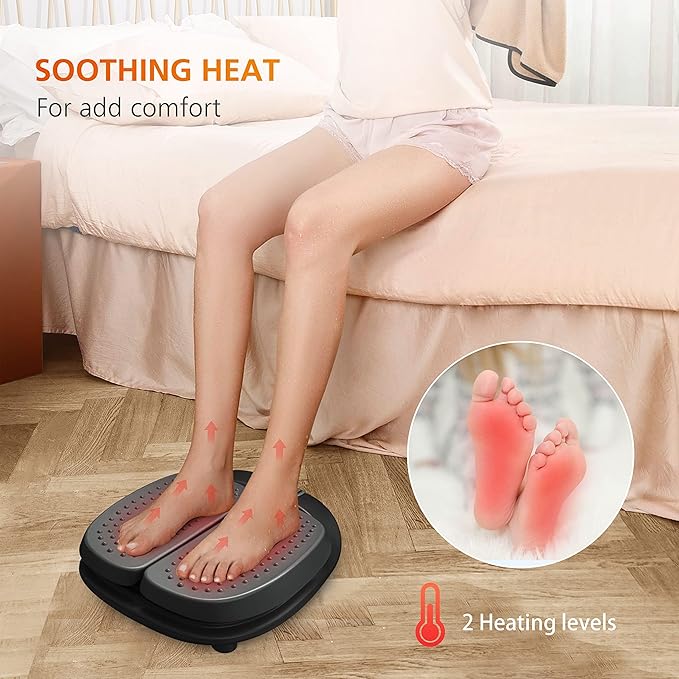 Snailax Foot Massager Machine with HeatRemote Control Adjustable Vibration Feet Massager Machine Increased Blood CirculationPlantar Fasciitis Stress (Black)