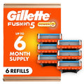 Gillette Fusion5 Power 5-Blade Razor Refills for Men with Precision Trimmer 6 Count
