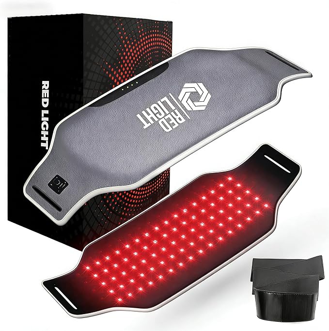 Portable Red Light Belt for Body LED Light Wrap for Back Shoulder Waist Supports Muscle Relaxation and Comfort Gift for Men Women