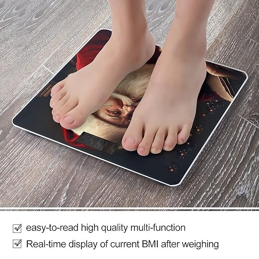 Christmas Santa Weight Scale for Body Weight Digital Bathroom Scale High Capacity Accurate Digital Weighing Scales and Easy-to-Read on Backlit LCD Display Scales