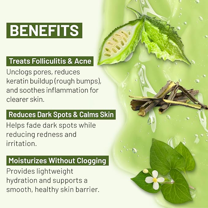 ABERA Folliculitis Shower Gel for Men &amp Women High-Performance Body Wash with BHA Wild Bitter Melon &amp Tea Tree Oil Reduce Back Acne &amp Hyperkeratosis Safe for All Skin Types 1014 Fl O