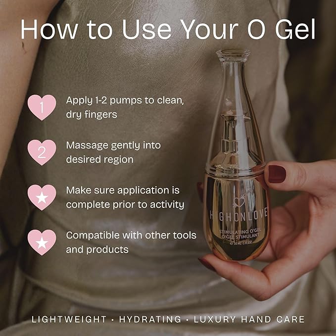 High On Love O Gel - Feminine Care Personal Gel Moisturizer for Women - An All Natural Water Based Gentle Formula for Dryness Relief - Vegan &amp Cruelty Free (30ml)