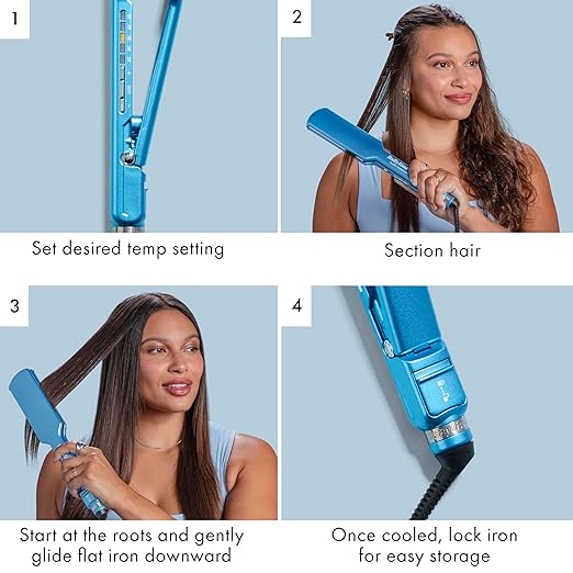 Nano Titanium Digital Ultra-Thin Hair Straightener Professional Flat Iron 5-Inch Extended Plates for Faster Straightening for All Hair Types