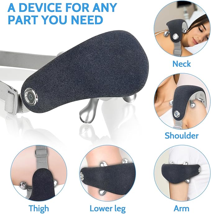 Portable Neck Massager with Multiple Use Settings Neck Massager for Pain Relief and Relaxing Strong kneating for deep Tissue Massage.