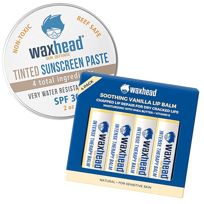 Tinted Zinc Oxide Sunscreen Paste and Vanilla Lip Balm Bundle