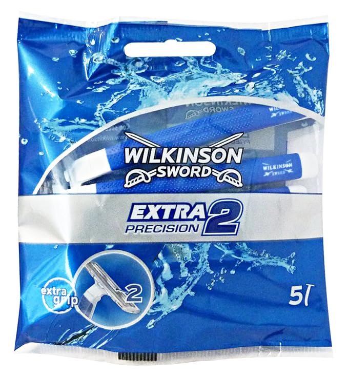 Wilkinson Sword Extra Precision2 5 Count Disposable Blades (Comparable to Schick SlimTwin Original)
