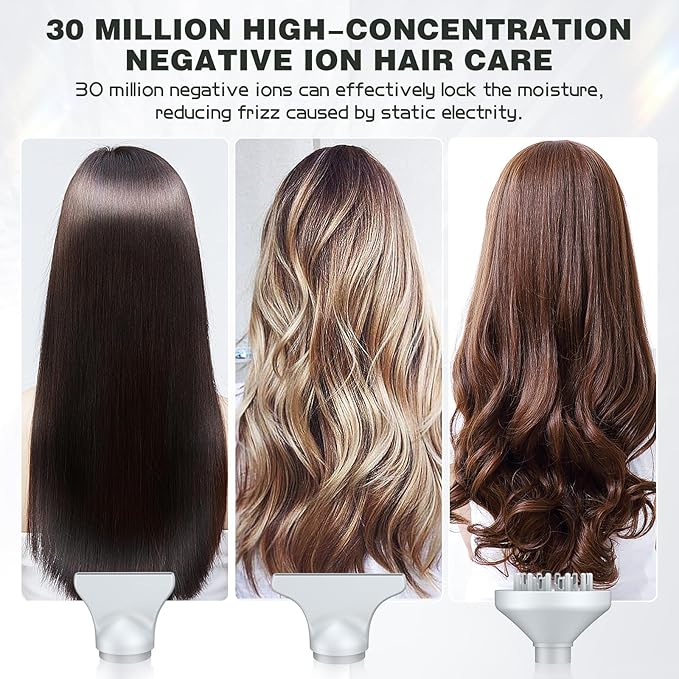 slopehill Professional Hair Dryer with Diffuser Ionic Hair DryerLightweight Compact Powerful &amp Fast Salon Blow Dryer with High Speed Brushless Motor Travel Hairdryer Women &amp Men (Ceramic