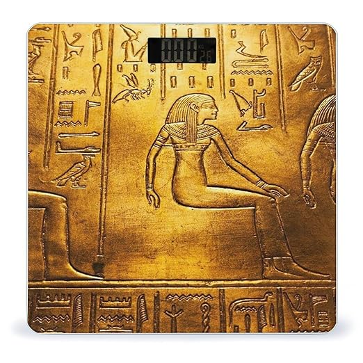 Egypt Hieroglyphics Scale for Body Weight Digital Bathroom Scale Precision Smart Weighing Scales with Clear LED Display Accurate High Precision Scales Weighing Machine