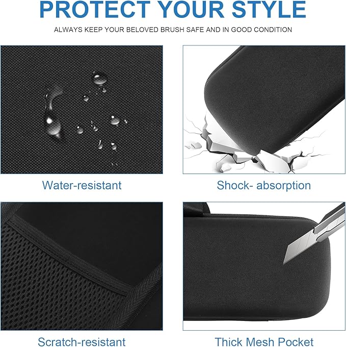 Buwico Hard Travel Case for Dyson Airstrait Straightener Portable Storage Bag for Dyson Airstrait Straightener (Only Case Black) (Black)