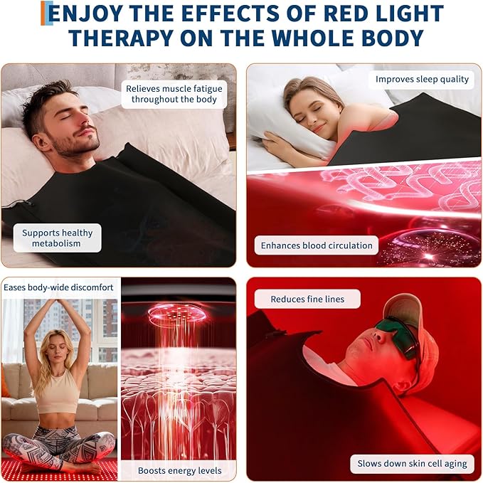 Red Light Therapy Sleeping Bag 2680 LEDs Full Body Red Infrared Light Therapy Device Home Use for Deep Tissue Treatment Skin Rejuvenation Muscle Recovery and Pain Relief