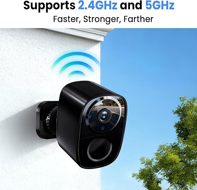 2026 Enhanced 2K UHD Security Cameras Wireless Outdoor – Free Cloud &amp SD Storage Dual-Band WiFi 2.4G/5G Full-Color Night Vision 6-Month Battery Motion Alerts IP66 Weatherproof 2-Way Talk