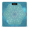 Blue Bohemian Pattern Scale for Body Weight Digital Bathroom Scale Precision Smart Weighing Scales with Clear LED Display Accurate High Precision Scales Weighing Machine