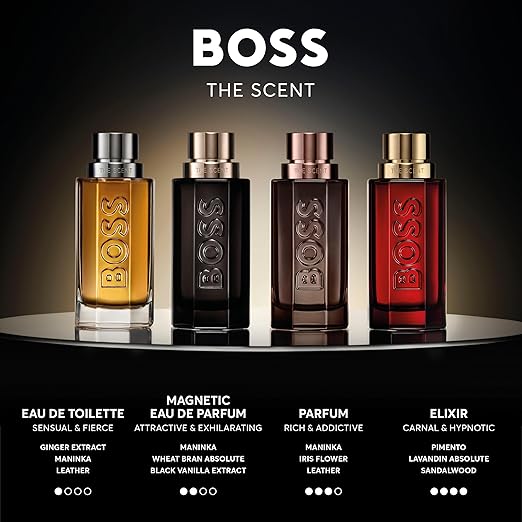 Hugo Boss The Scent Eau de Toilette – Ambery Men's Cologne – With Notes of Ginger Manika Fruit &amp Leather Accords – Long Lasting Fragrance