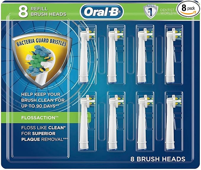 Oral-B - Floss Action Replacement Brush Heads8 Pieces