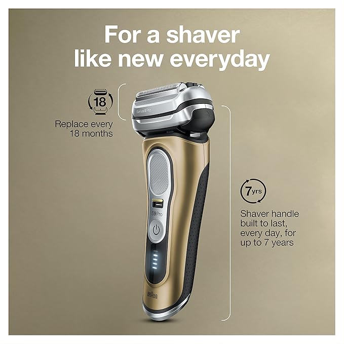 Braun Series 9 Pro 9419s Electric Shaver for Men Wet &amp Dry Razor Shaving Kit with 4+1 Head with ProLift Trimmer
