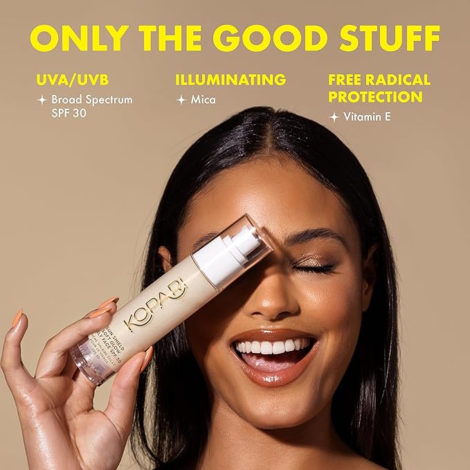 Kopari Sun Shield On-The-Glow Sheer Sunscreen Stick SPF 40 &amp Sun Shield Soft Glow Daily Face SPF 30