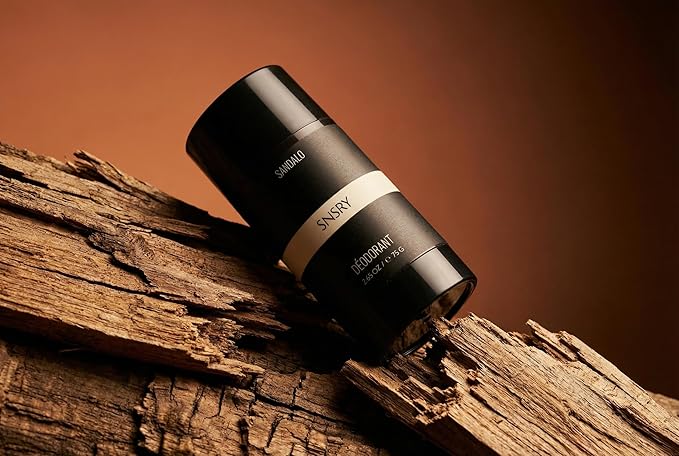 SNSRY Aluminum Free Deodorant | All-Day Protection for Men &amp Women | Unisex Scent | Niacinamide &amp Tocopherol (Sandalo)
