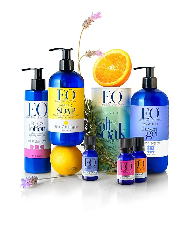 EO Shower Gel Grapefruit and Mint 16 Ounce Bottles (Pack of 2)