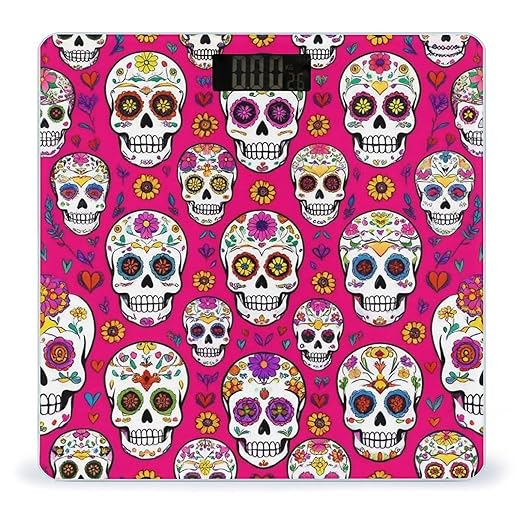 Smart Scale for Body Weight Automatic Switch Digital Bathroom Weighing Scale Day Dead Mexican Sugar Skull