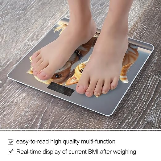 Cats and Dogs Bathroom Scale Digital Weight Scale Precision 400 Lbs Weighing Scales Large with LCD Backlight Display BMI Measures