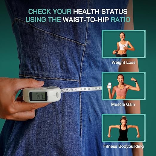 Smart Scale for Body Weight &amp Body Fat with Bluetooth App + Digital Body Measuring Tape – Body Composition Analyzer BMI Muscle Mass Bathroom Weight Scale for Fitness Tracking