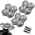 Pro 4 Shaver Replacement Heads Compatible with Skul Pitbulls Gold PRO Silver PRO Platinum PRO Butterfly Kiss PRO Head Shavers Floating 4 Heads for a Fast Close and Smooth Shave (3 Pcs)