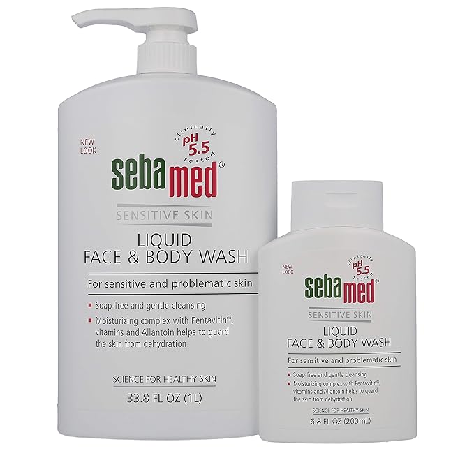 SEBAMED Liquid Face and Body Wash (1 Liter) (1L + 200mL Bundle)
