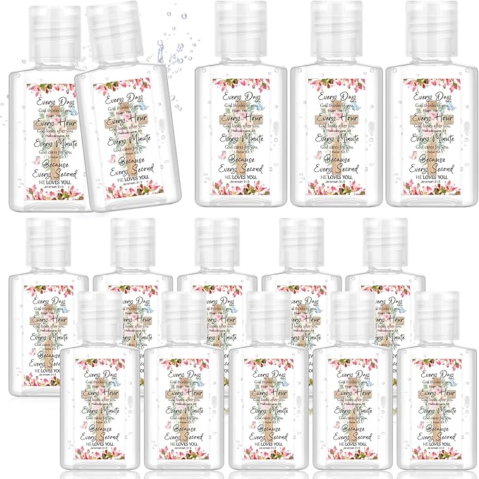 Gejoy 72 Pack Christian Hand Sanitizers Bible Verse Mini Hand Sanitizers Bulk Travel Size Religious Gifts Christian Party Favors for Church Prayer Women Mom Pastor Holiday Christmas Stocking Stuffers