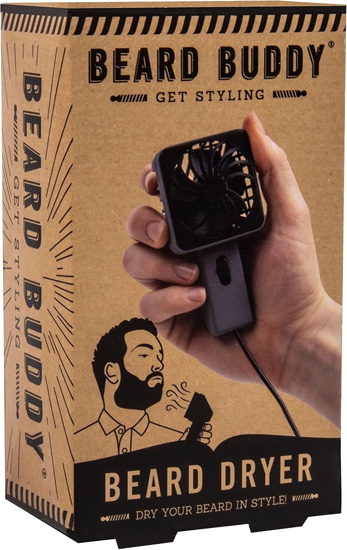 Fizz Creations Beard Buddy Beard Dryer Beard Accessory Gifts. USB Powered Beard Dryer. Essential Part of a Beard Grooming kit for Men. Get Styling Your Beard Like a Pro!
