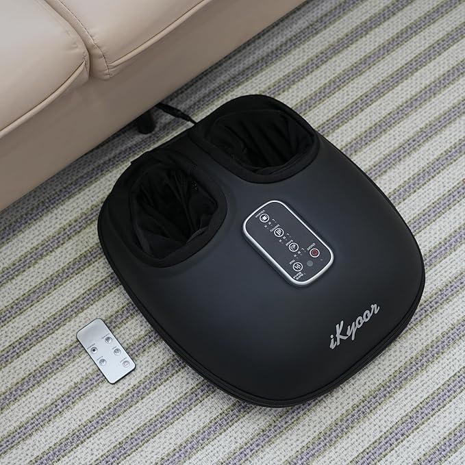 [2026 Upgraded Shiatsu Foot Massager Machine with Heat &amp Vibration Deep Rolling Kneading Air Compression for Gifts for Mom Dad Up to Size 13 Multiple Modes