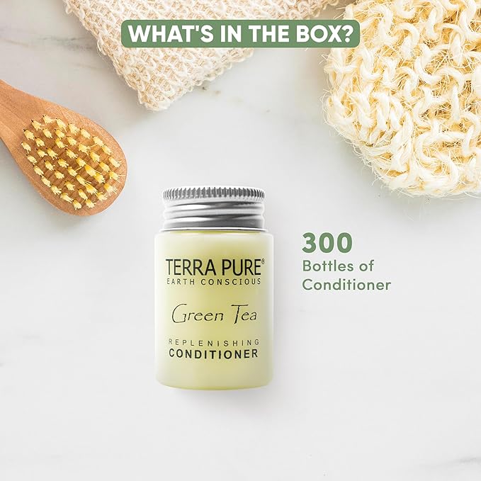 Terra Pure Shampoo Conditioner and Body Wash Travel Size Hotel Amenities 1 oz. (Case of 300)