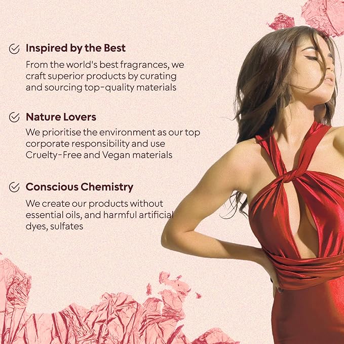 BellaVita Luxury Glam Perfume &amp Body Wash Combo for Women | Eau De Parfum with Jasmine White Honey Rose &amp Cedar (100ml) + Fruity Floral Shower Gel with Aloe Vera (500ml) | Gentle &amp Refre