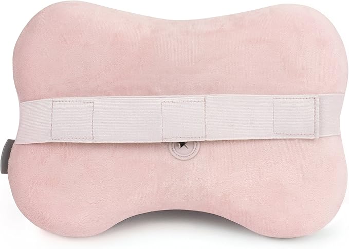 Zyllion Shiatsu Back and Neck Massager with Heat - 3D Electric Kneading Deep Tissue Massage Pillow for Muscle Pain Relief Pink ZMA-13