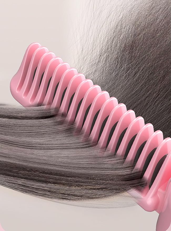 Hair Straightening Brush Portable Travel Hair Straightening Brush Women's Hair Straightener Lightweight On-The-Go Quick Heat 9 Temperature Settings Hair Straightening Iron with Built-in Brush