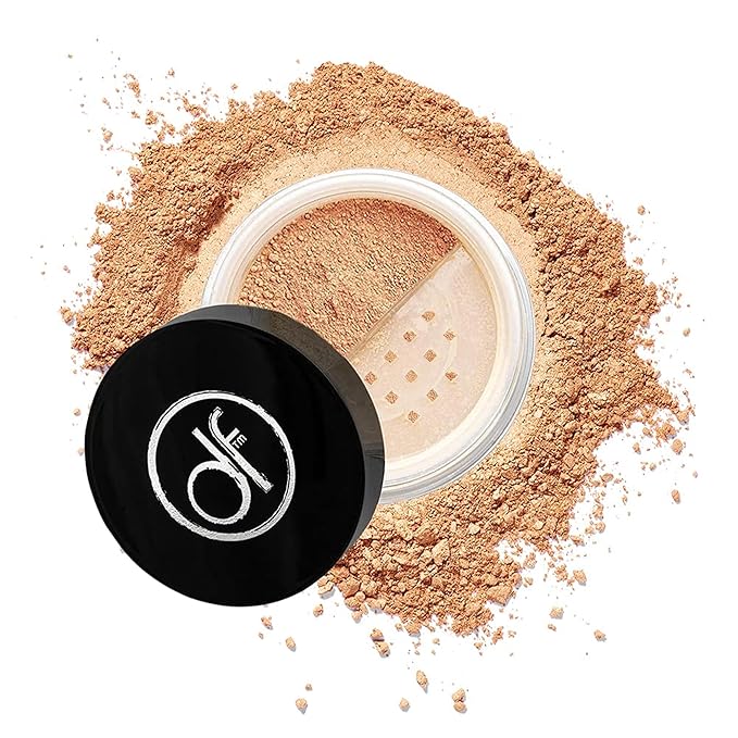 Dermaflage Mineral Powder Foundation - Full Coverage Talc-Free &amp Lasting Matte Finish - Natural Ingredients with Antioxidants - Safe for Sensitive Skin &amp Made in USA - Bronze Medium