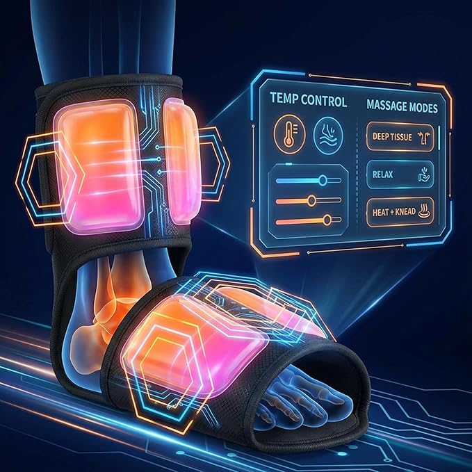 Heated Cordless Foot Massager for Plantar Pain Relief &amp Swelling for Ankle Feet and Blood Circulation Perfect Gifts for Men Women Dad Mom (Birthday Holiday)
