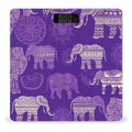 Purple Elephant Scale for Body Weight Anti-Slip Tempered Glass Digital Bathroom Scales Clear LCD Display Weighing Scale Safe Rounded Corners Smart Scales